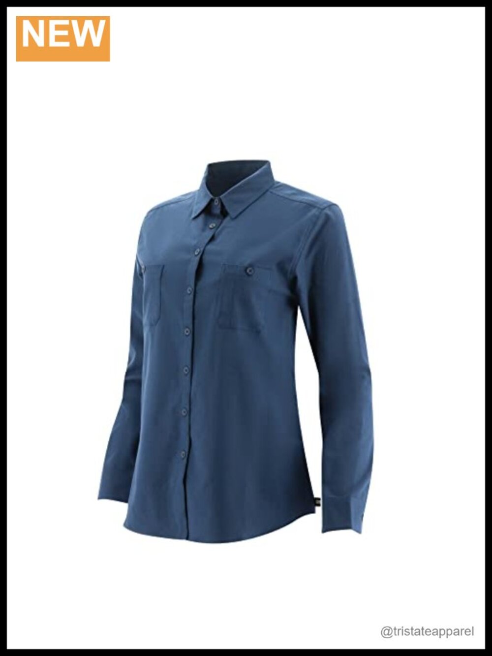 Women's Cotton Spandex Button Down Shirt Long Sleeve Workwear Blouse